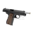 Pistole WE M1911 Full Metal v3 Schwarz 6mmBB GBB 15Rds ab18
