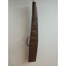 Gewehrtasche Vintage Leder Braun Gebr. 118 x 18cm Gef&uuml;ttert
