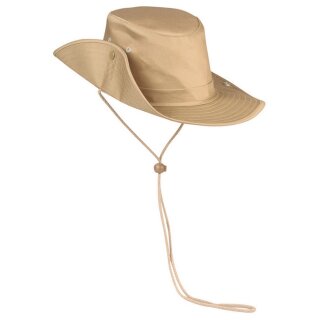 Buschhut Khaki mit Druckkn&ouml;pfen L