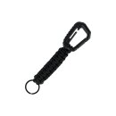 Karabinerhaken Schwarz mit Paracord...